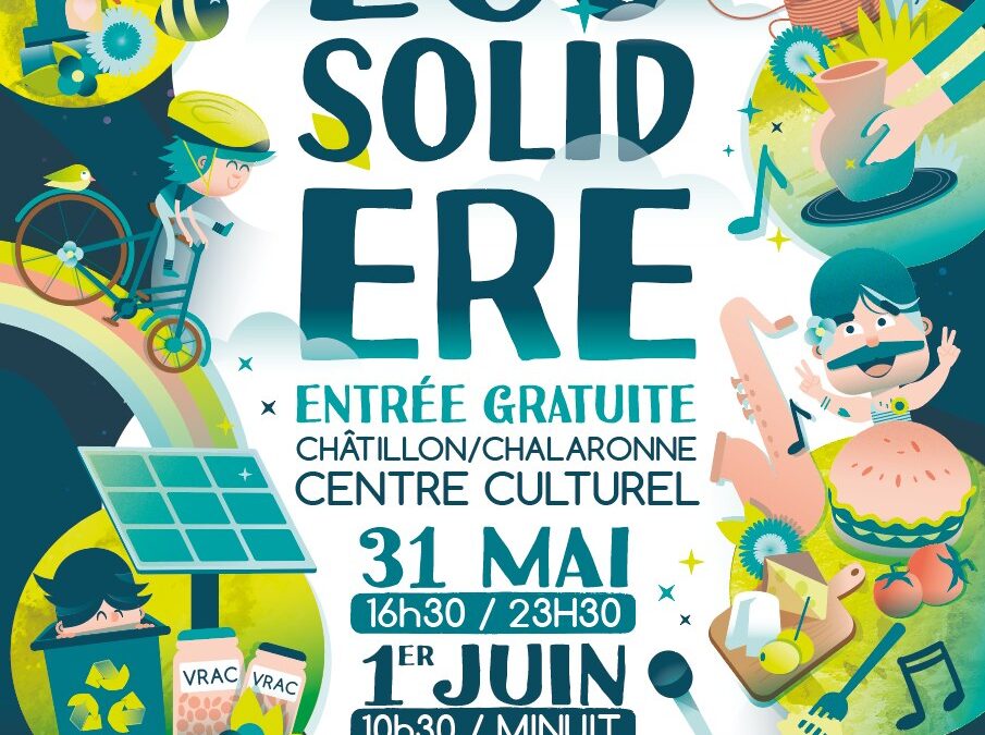 JEU CONCOURS et Festival Eco Solid ere 31 mai et 1er juin 2024 Chatillons sur Chalaronne